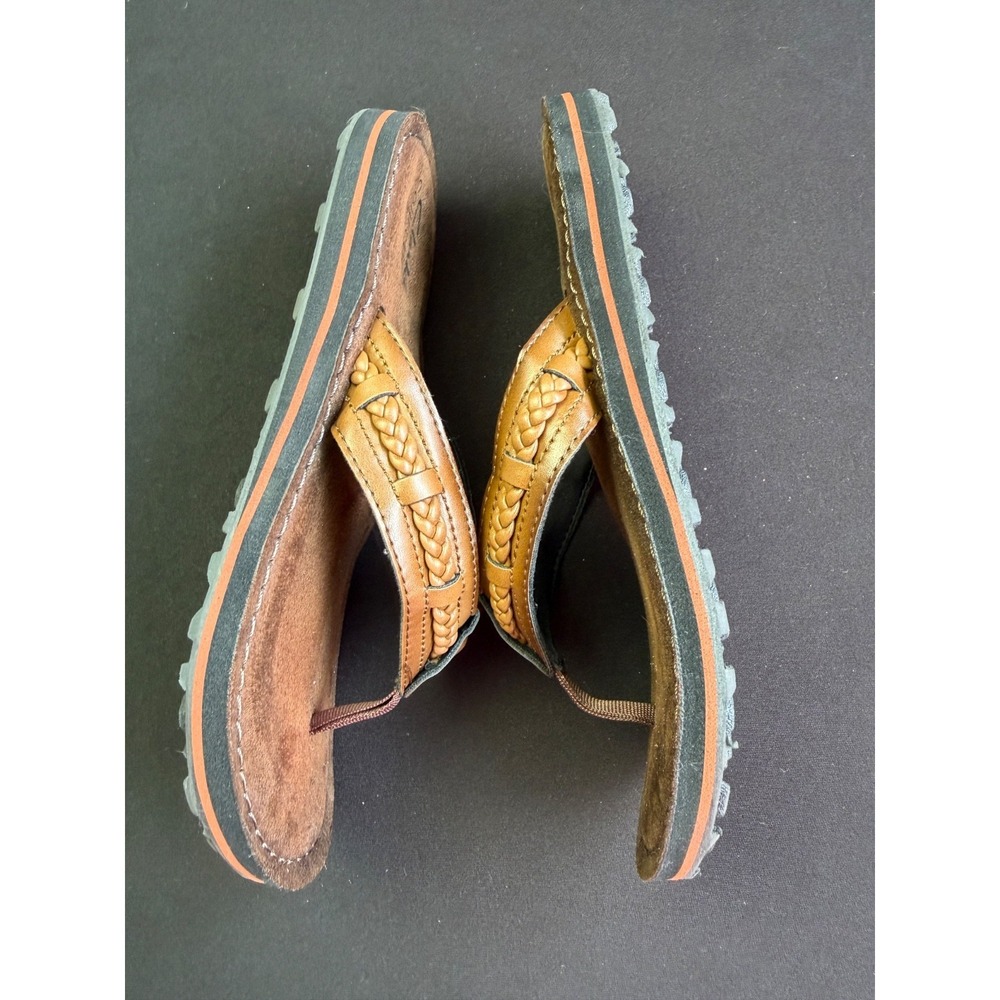 Clarks Womens Thong 7 Fenner Nerice 26125111 Honey Slip-on Flip Flop Sandal NEW - Picture 6 of 10